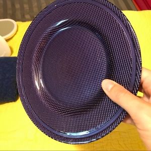 Dark purple glass plates